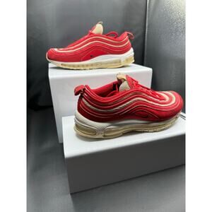 Nike Air Max 97 - Red and White with Black and Red Swoosh - Size 8.5M